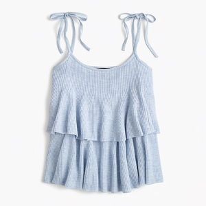 J. crew Tiered top in merino wool - Large NWT